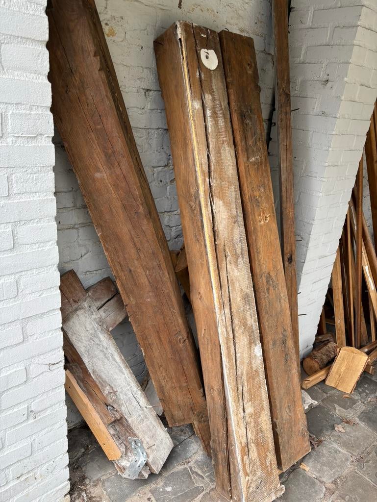 Oud hout, Tuin en Terras, Ophalen, Gebruikt, Minder dan 180 cm, Balken