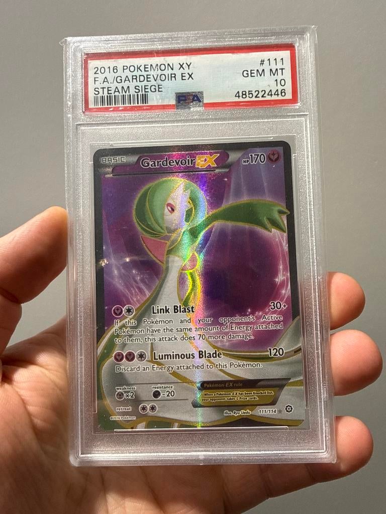 Gardevoir EX 111/114 Steam Siege PSA 10, Ophalen of Verzenden, Zo goed als nieuw