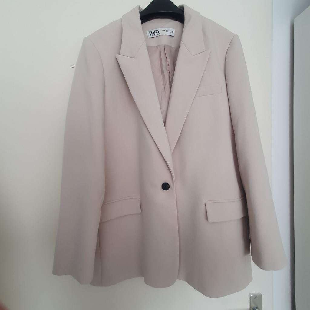 Zara blazer beige XL, Kleding | Dames, Ophalen of Verzenden