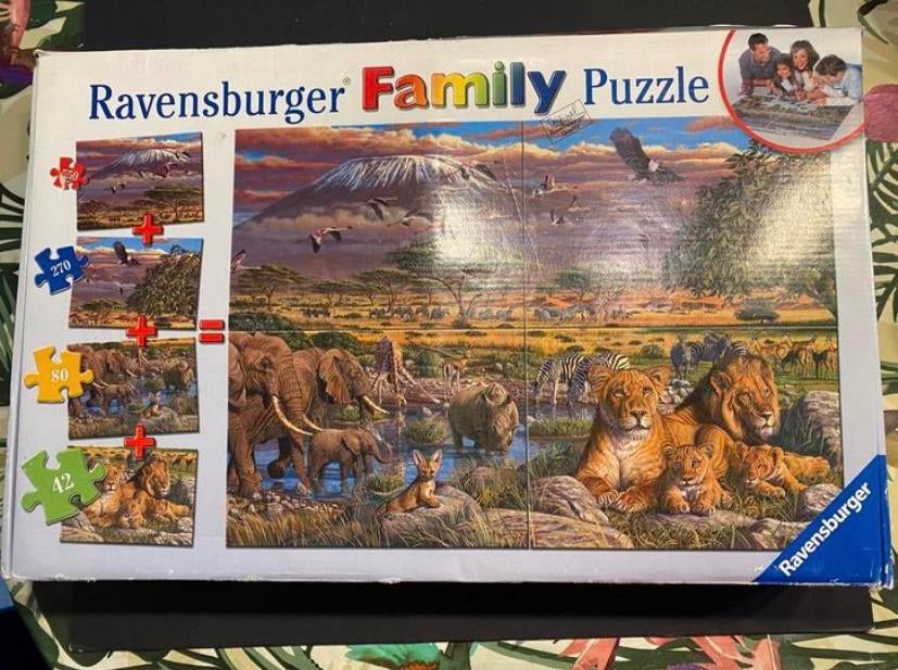 Ravensburger family puzzel afrika, Ophalen, 500 t/m 1500 stukjes, Gebruikt