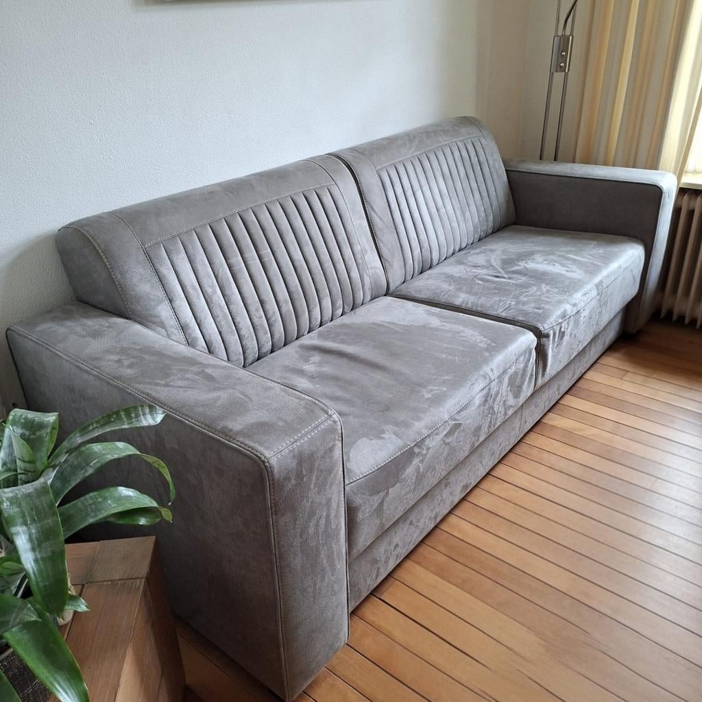 Mooi antracietgrijs bankstel, Ophalen of Verzenden, 75 tot 100 cm