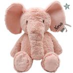 Label Label Elephant Elly Roze Large Knuffel ( met naam ), Kraamcadeau, Verzenden, Freubelshoponline label label, Nieuw