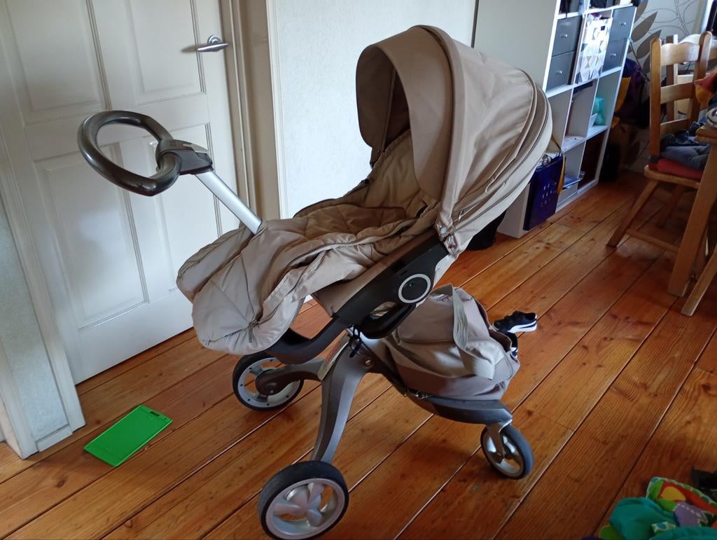 Stokke XPLORY Carry Cot kinderwagen beige, Combiwagen, Ophalen, Overige merken, Luchtbanden
