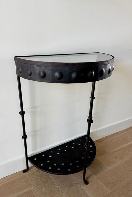 Sidetable Smeetijzer en spiegel, Ophalen, Gebruikt, 50 tot 100 cm, Rustiek