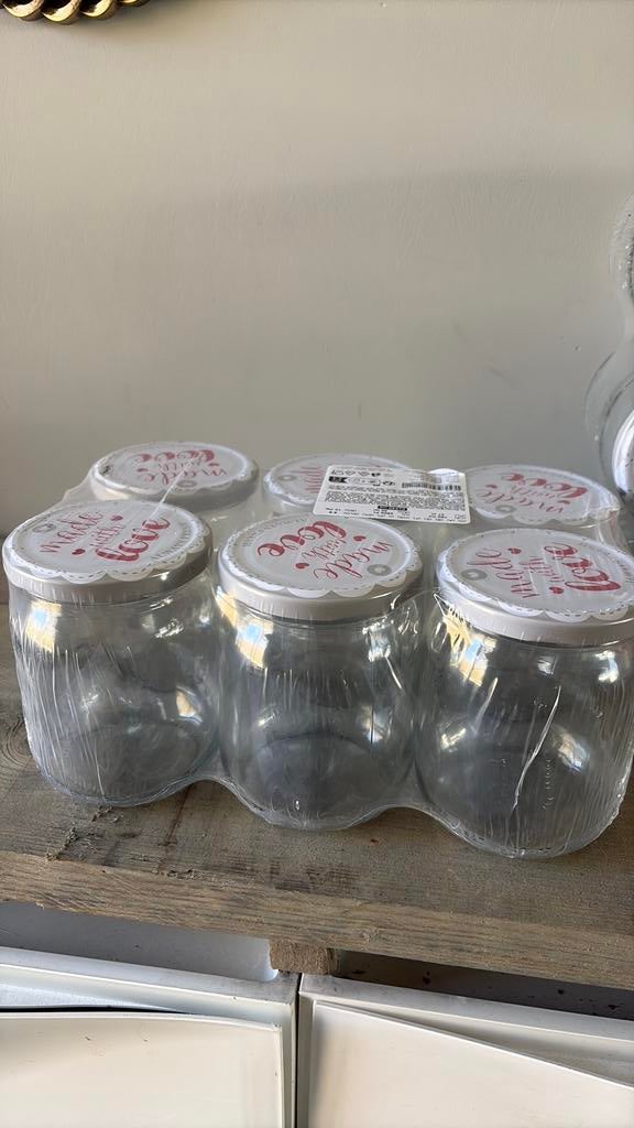 12 leuke inmaak potten, Huis en Inrichting, Keuken | Potten en Pannen, Ophalen, Nieuw, Glas, Pot, Bus of Blik