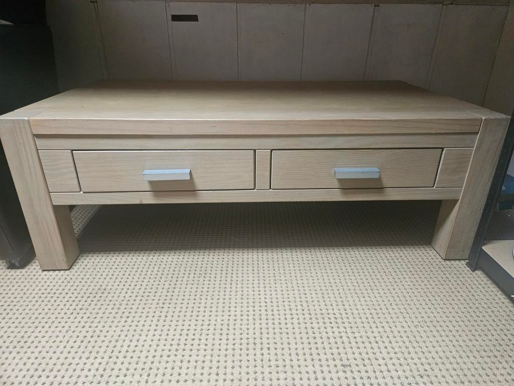 Houten salontafel, Ophalen, Gebruikt, 100 tot 150 cm, 50 tot 100 cm