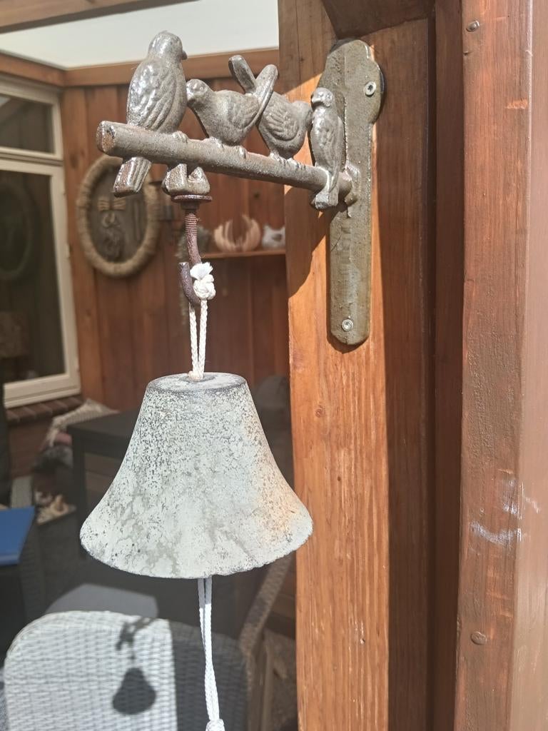 Decoratieve ijzeren bel met vogels - 30x20 cm, Ophalen of Verzenden