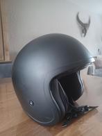 LS2 Spitfire Jethelm Matzwart Maat M Zo goed als nieuw, Motoren, M, Jethelm, Tweedehands, Ophalen