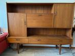 Vintage wandmeubel jaren '60 - Teak fineer houten kast, Huis en Inrichting, Ophalen, Gebruikt, Teakhout, Minder dan 150 cm