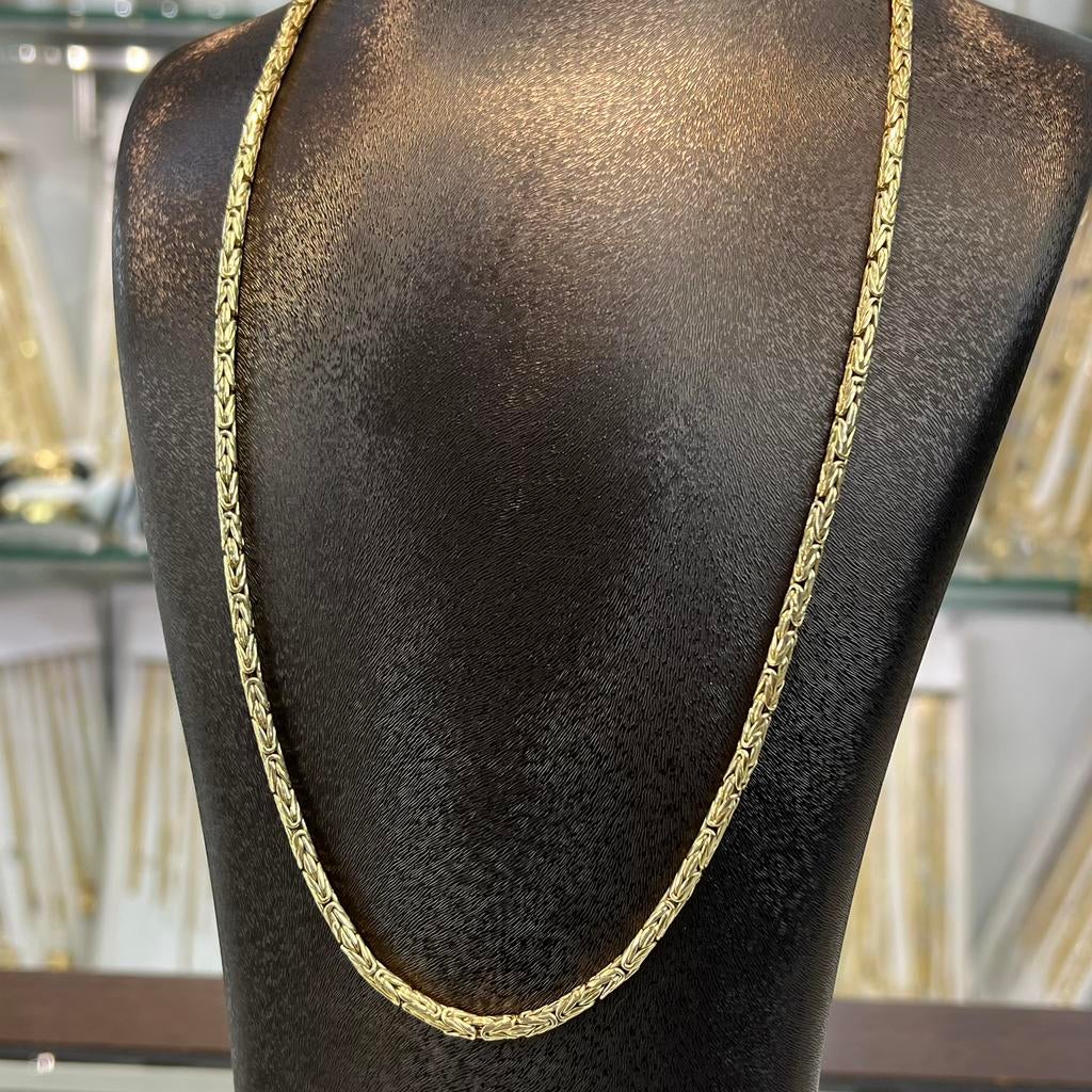 14 karaat gouden koningsketting 14k prachtig schakel, Sieraden, Tassen en Uiterlijk, Kettingen, Ophalen of Verzenden, Zo goed als nieuw