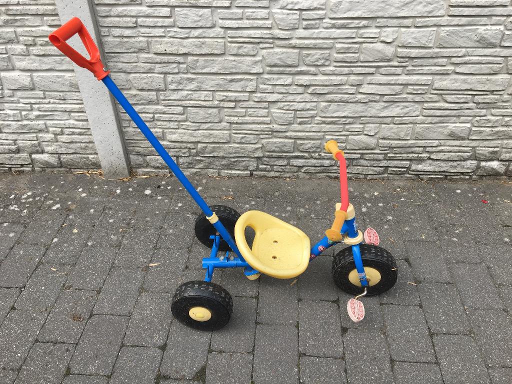 Driewieler met duwstang, Fietsen en Brommers, Fietsen | Driewielers, Ophalen, Gebruikt, Duwstang