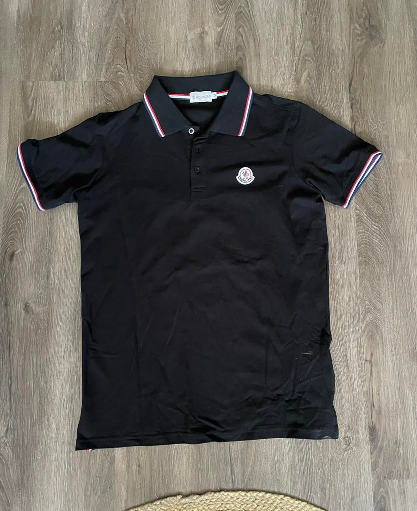 Moncler polo zwart maat M, Kleding | Heren, Polo's, Verzenden, Nieuw, Maat 48/50 (M), Zwart