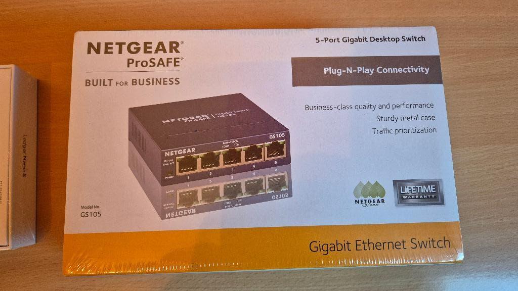 netgear proSAFE 5 port gigabit desktop switch, Ophalen of Verzenden, Nieuw