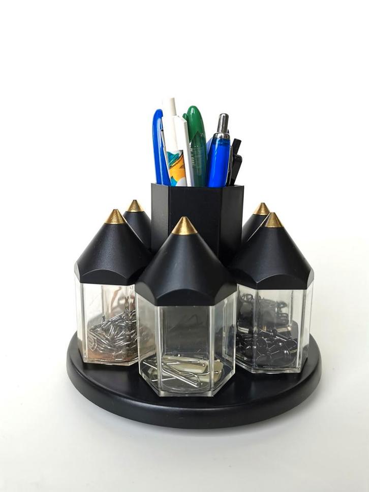 Vintage bureau set potlood design, eighties 80 penhouder, Antiek en Kunst, Kunst | Designobjecten, Verzenden