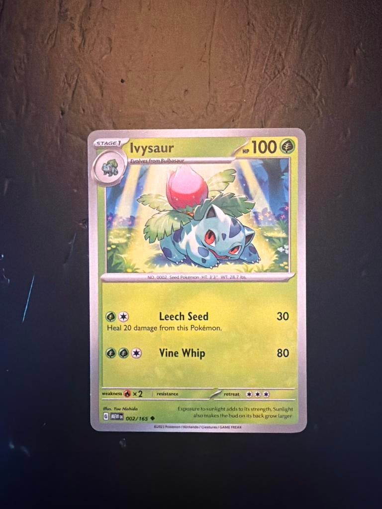 Ivysaur #2 - Zeldzame Pokémonkaart!, Ophalen of Verzenden, Gebruikt, Losse kaart