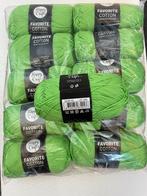Happy Crafts Favorite Cotton - 10 bollen groen garen, -, Breien of Haken, -, Nieuw