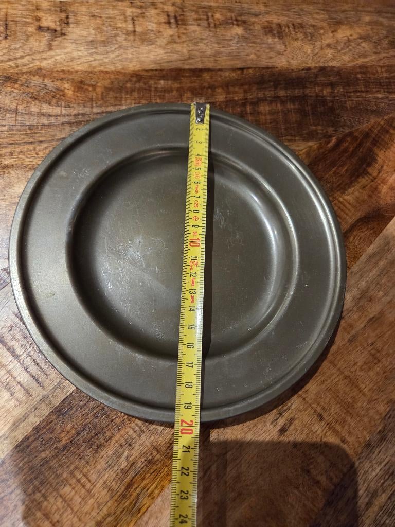 Tinnen bordje, Antiek en Kunst, Antiek | Tin, Ophalen of Verzenden