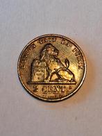 munt België 2 centimes 1876 F, Ophalen of Verzenden, Overig, Losse munt