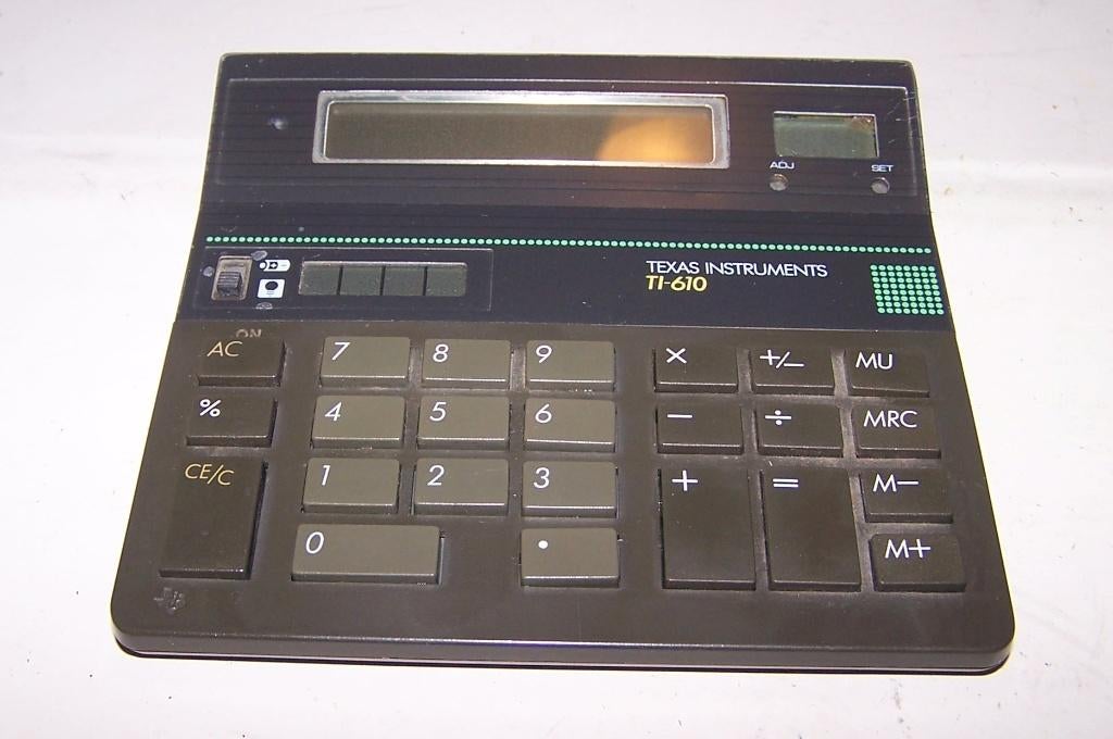 Vintage Texas Instruments TI-610 rekenmachine. Izgs., Verzamelen, Elektronische Apparatuur, Ophalen of Verzenden, Overige typen