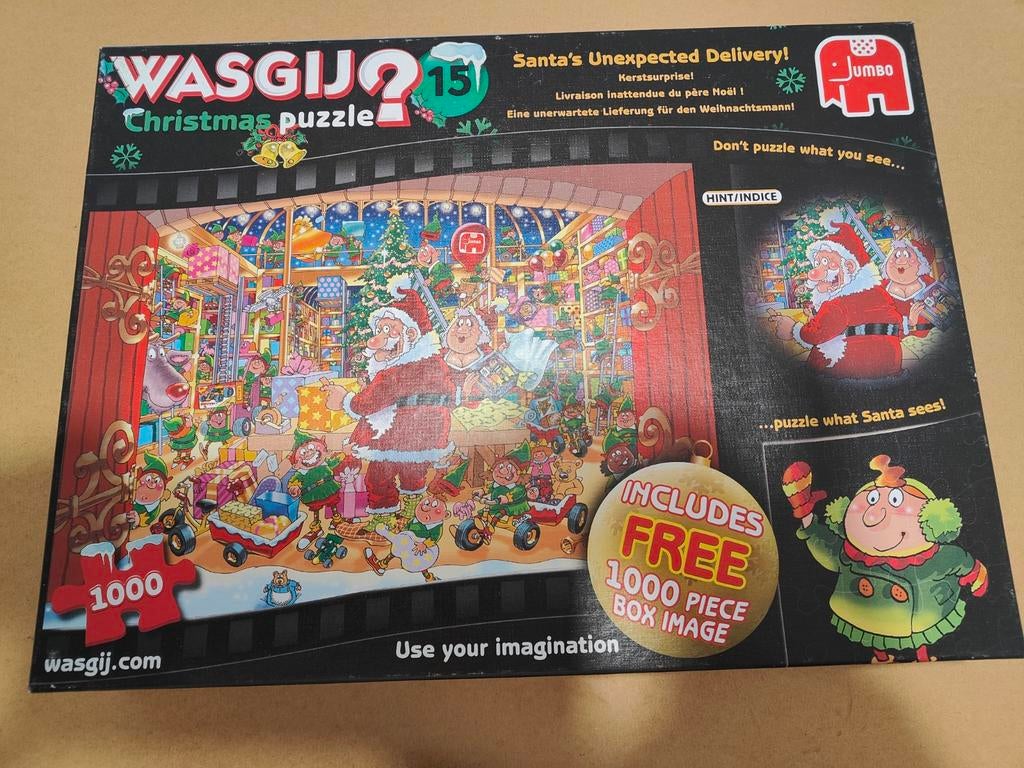 Wasgij Christmas 15 Kerstsuprise, Hobby en Vrije tijd, Denksport en Puzzels, Ophalen of Verzenden, 500 t/m 1500 stukjes, Gebruikt