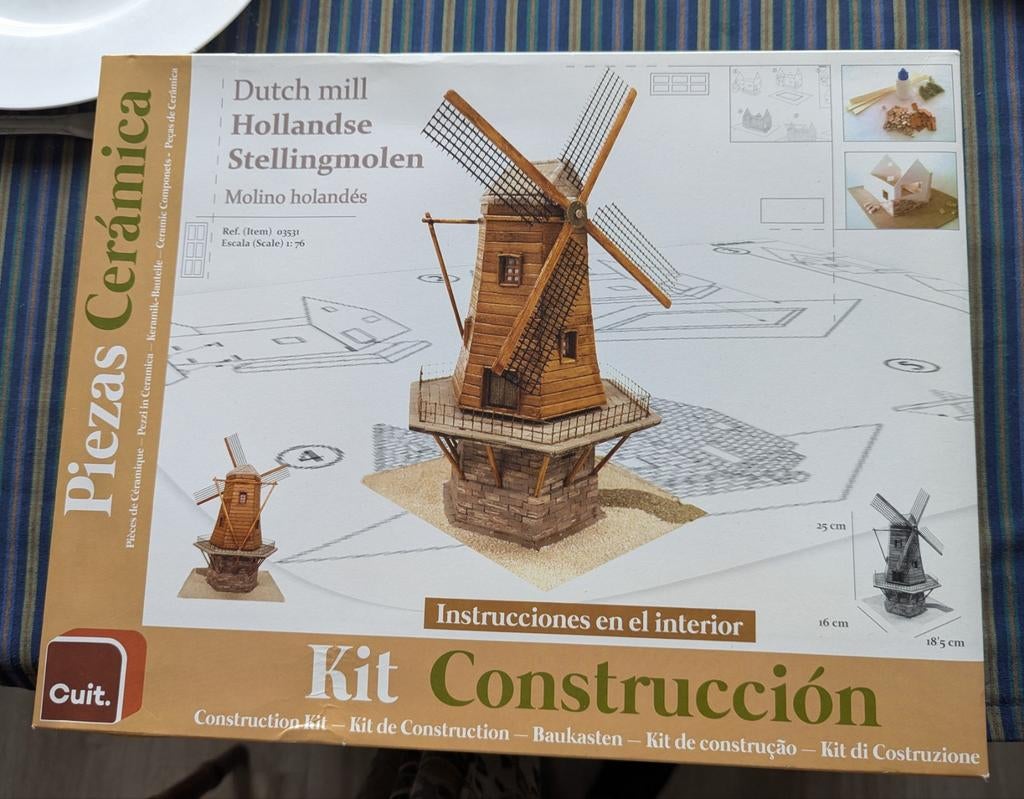 Hollandse Stellingmolen modelbouw kit, Hobby en Vrije tijd, Modelbouw | Overige, Verzenden