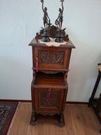 Antieke Kolenkast  met houtsnijwerk, Antiek en Kunst, Antiek | Meubels | Kasten, Ophalen