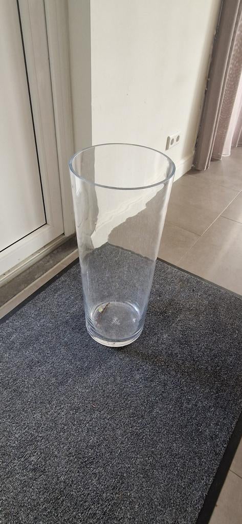 Grote glazen vaas/cilinder, Ophalen, Gebruikt, Overige kleuren, 50 tot 75 cm