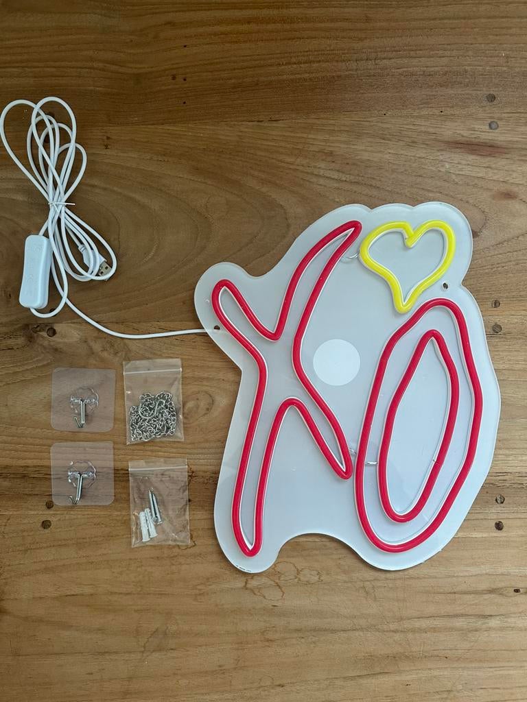 The Weeknd XO logo neon led lamp, Ophalen of Verzenden, Nieuw, Minder dan 100 cm