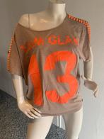 Glitz&glam shirt met kralen maat s., Beige, Ophalen of Verzenden, Zo goed als nieuw, Korte mouw