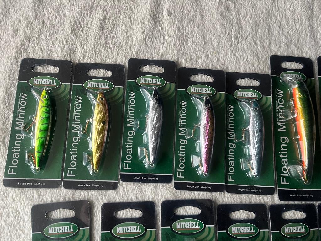 adv 916 / NIEUW mixset 21 blisters kunstaas MITCHELL, Watersport en Boten, Hengelsport | Roofvissen, Ophalen of Verzenden, Nieuw