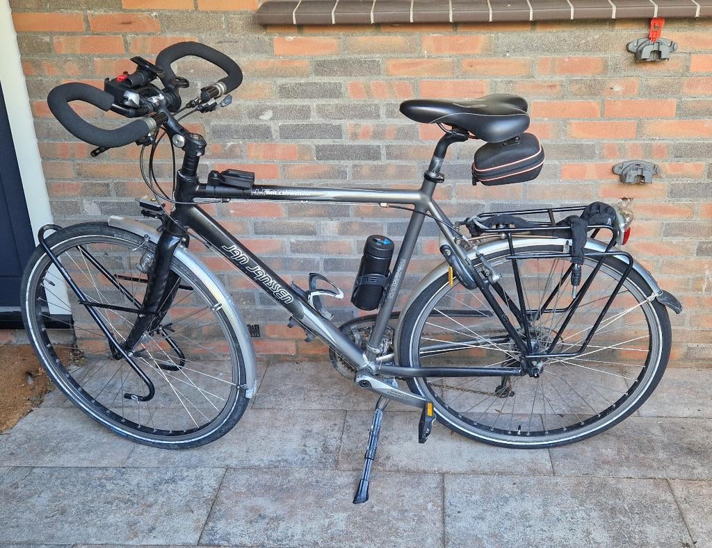 Jan Janssen Millennium hybride fiets, 28 inch, Gebruikt, 56 cm of meer, Meer dan 20 versnellingen