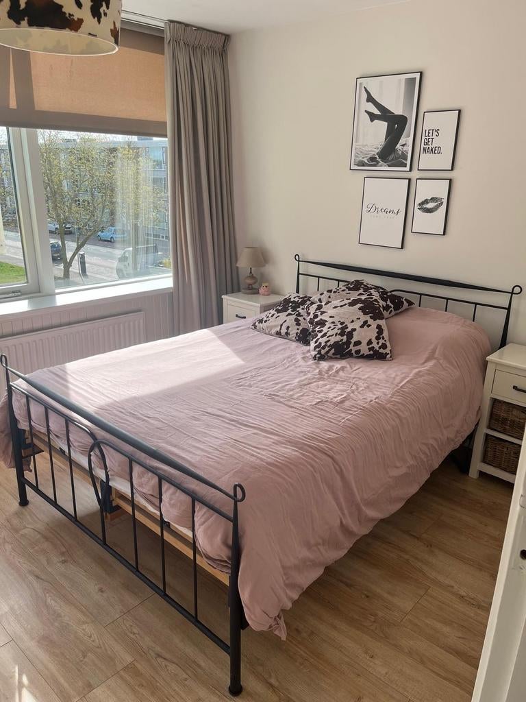 Gratis op te halen vanaf half mei! Elektrisch bed 140x200cm, Ophalen of Verzenden, Tweepersoons, Hout, 140 cm