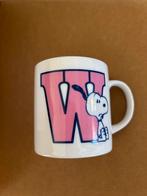 Snoopy beker met letter W en Woodstock, Verzenden, Keramiek, Zo goed als nieuw, Overige stijlen