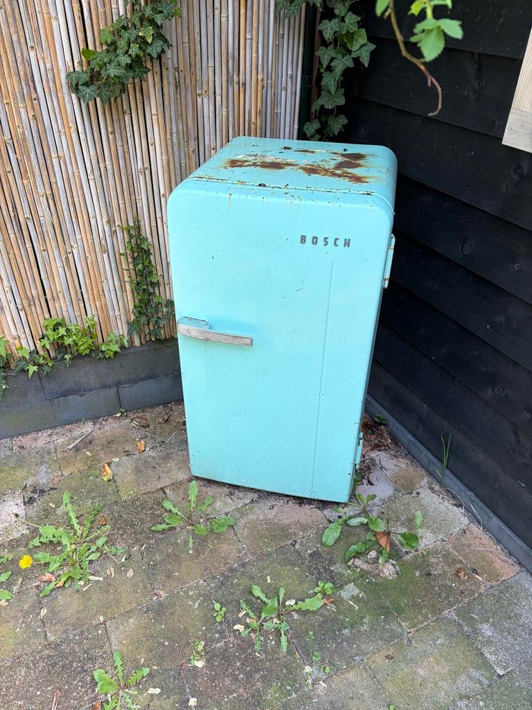 Vintage Bosch Koelkast - Decoratie, Ophalen, Zonder vriesvak, Minder dan 85 cm, Minder dan 75 liter