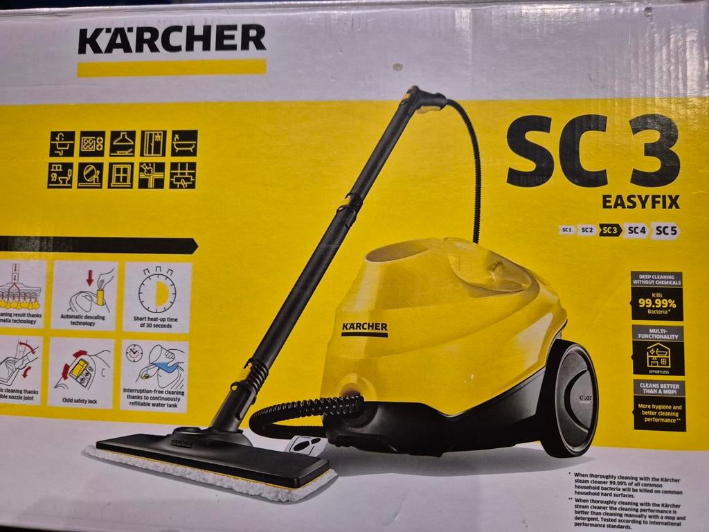 Kärcher SC 3 EasyFix Stoomreiniger - Nieuw in doos, Ophalen of Verzenden, Nieuw, Stoomreiniger