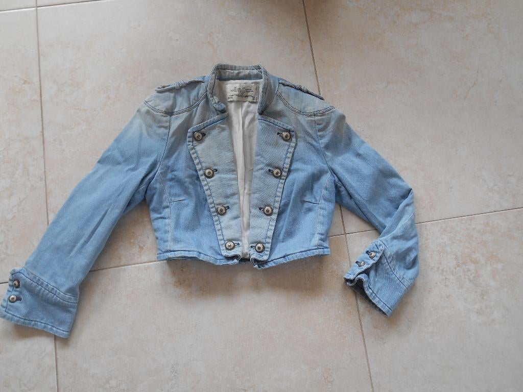 Supergaaf Spijkerjasje van Zara Maat S Bijna gratis, Blauw, Zara, Ophalen of Verzenden, Zo goed als nieuw