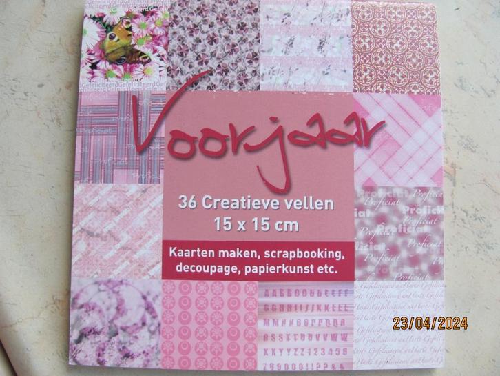 NIEUWSTAAT papier PAPIERBLOK paperpad VOORJAAR 12 designs, Hobby en Vrije tijd, Kaarten | Zelf maken, Nieuw, Overige typen, Overige thema's