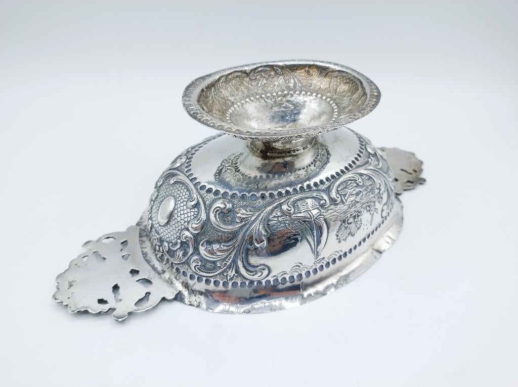 Zilveren brandewijnkom, H. Hooijkaas, Schoonhoven, 1923, Antiek en Kunst, Verzenden, Zilver