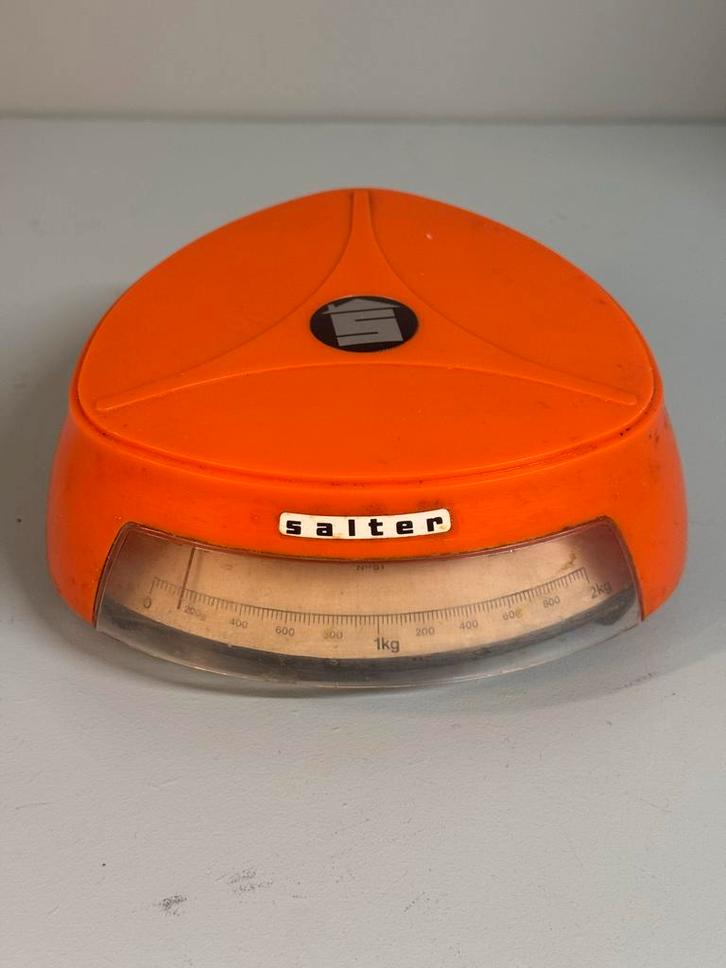 Vintage Oranje Keukenweegschaal - Salter, Huis en Inrichting, Keuken | Keukenbenodigdheden, Gebruikt, Overige typen, Overige merken