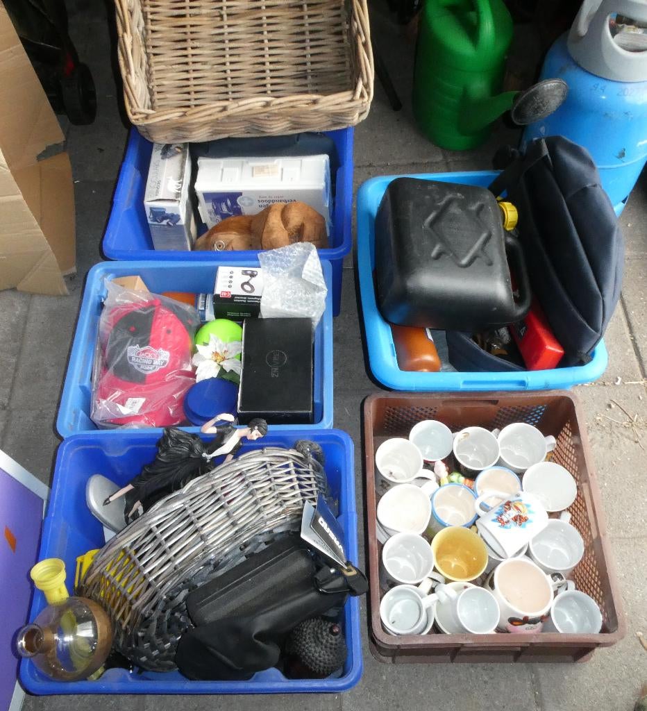 5 Bakken met Rommel markt Braderie Spullen, Diversen, Rommelmarktspullen, Zo goed als nieuw, Ophalen