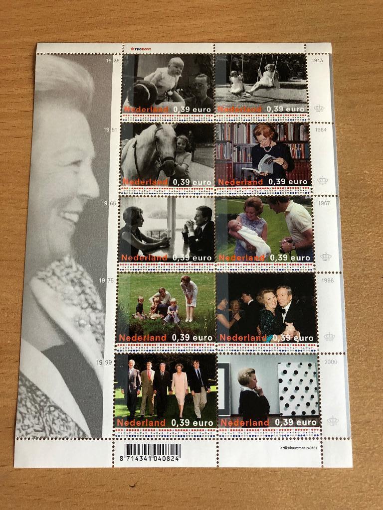 Postzegelvel 10 st Beatrix geboorte kind Claus prinsen (TPG), Postzegels en Munten, Ophalen, Postfris, Koningshuis