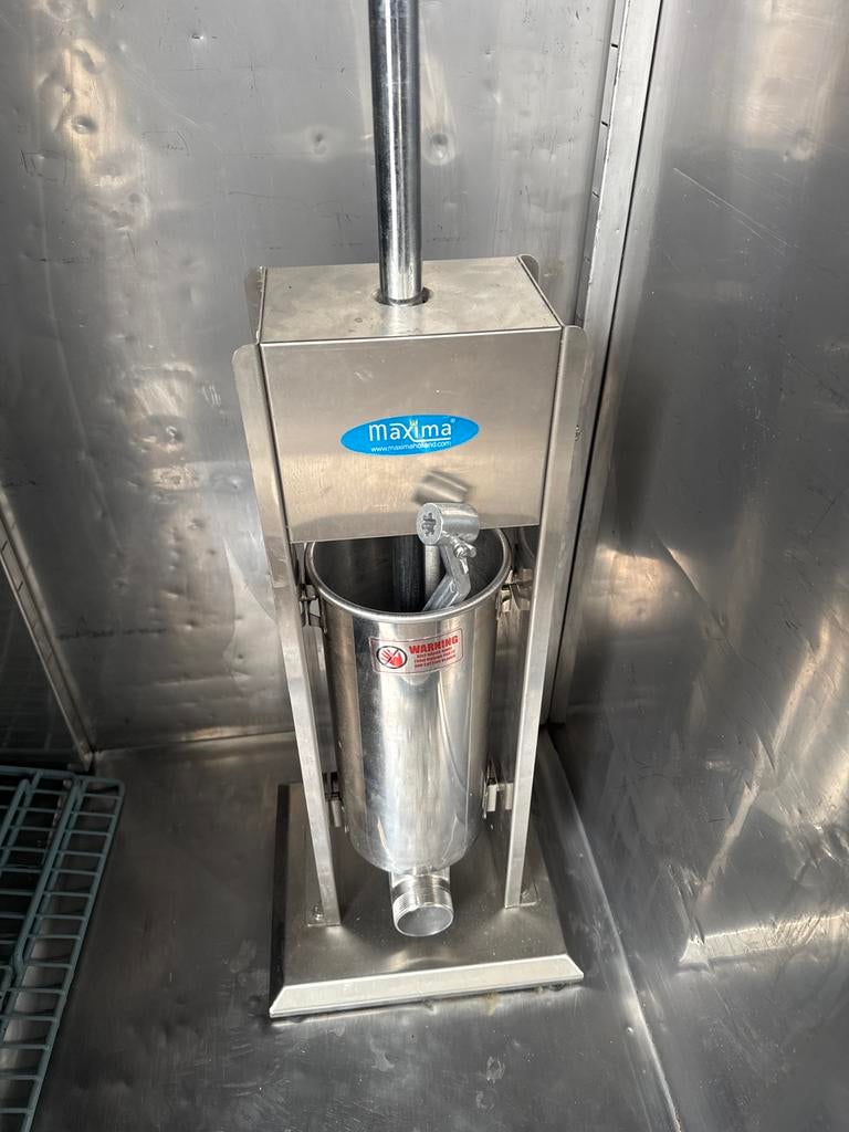 Maxima RVS Worstenvuller Horeca / Slagerij – Sausage Stuffer, Ophalen of Verzenden, Zo goed als nieuw