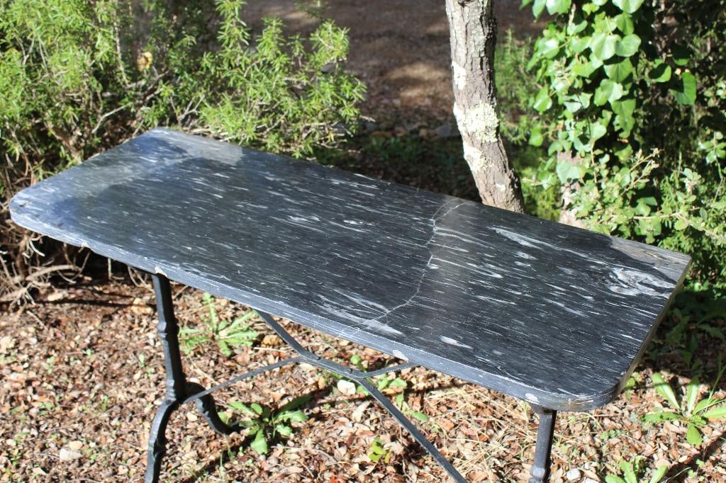 Brocante - Grote marmeren plaat in zwart!, Ophalen