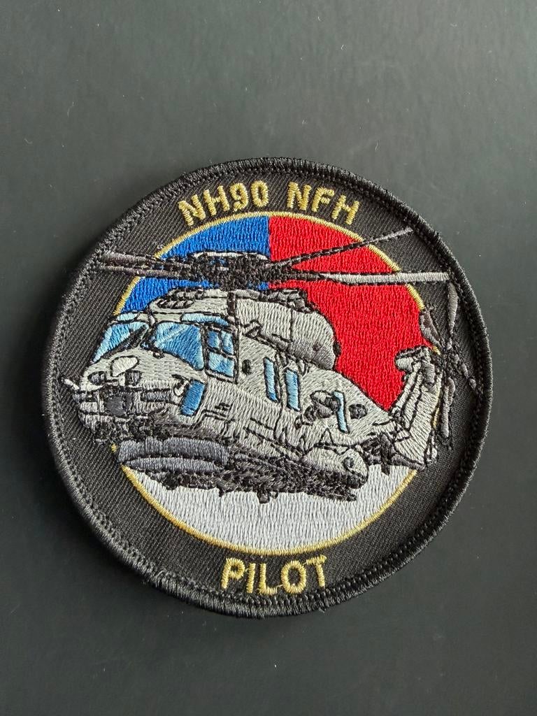 NFH NH90 Pilot patch 860sqn Rnlaf, Ophalen of Verzenden, Luchtmacht, Nederland, Embleem of Badge