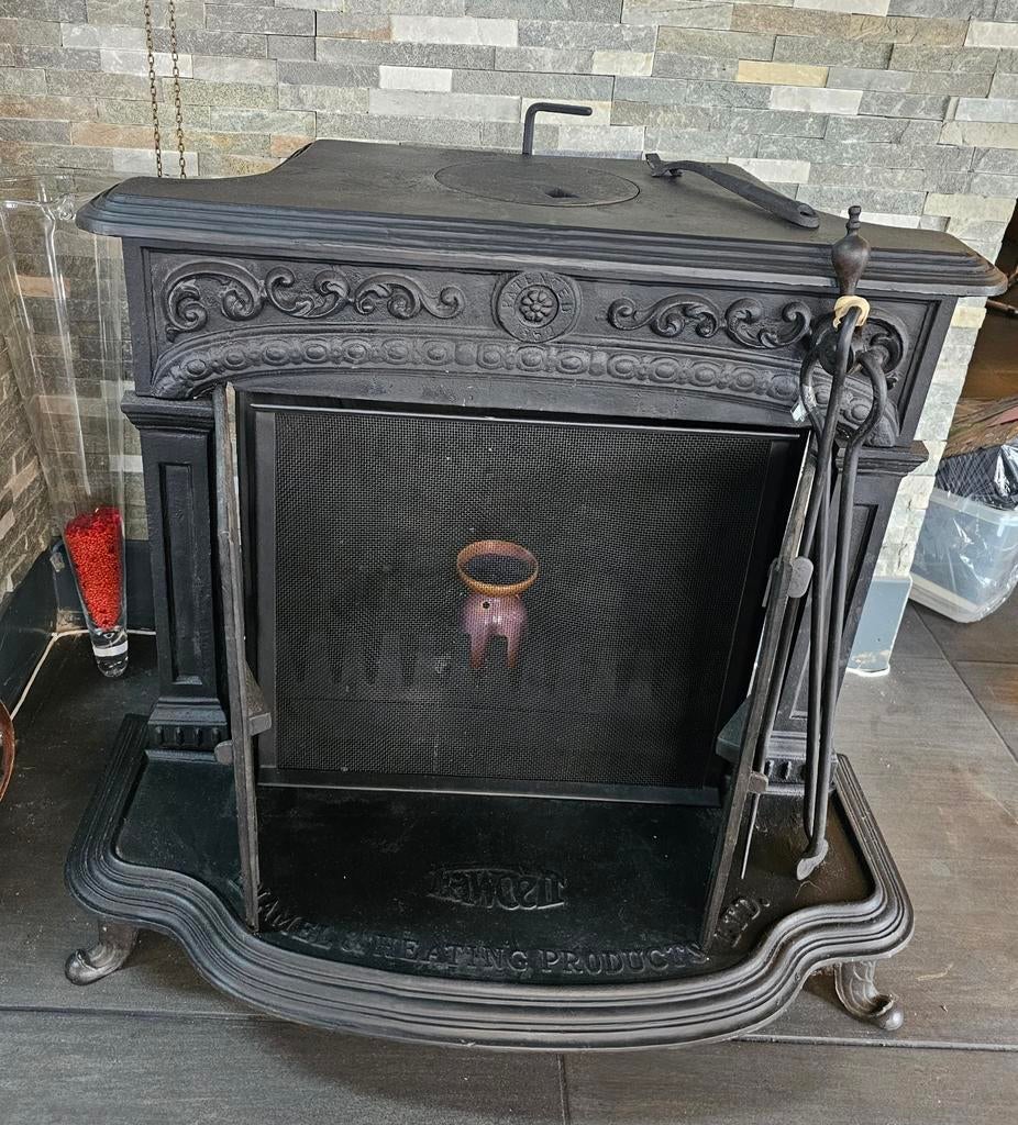 victoriaanse Franklin Stove ( "openhaardkachel"), Ophalen, Hout, Houtkachel