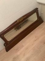 Prachtih antiek hout paneel met vuur vergulde beslag spiegel, Ophalen of Verzenden