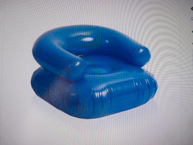 Opblaasbare strandstoel blauw nieuw in verpakking., Caravans en Kamperen, Kampeermeubelen, Nieuw, Overige, Ophalen of Verzenden