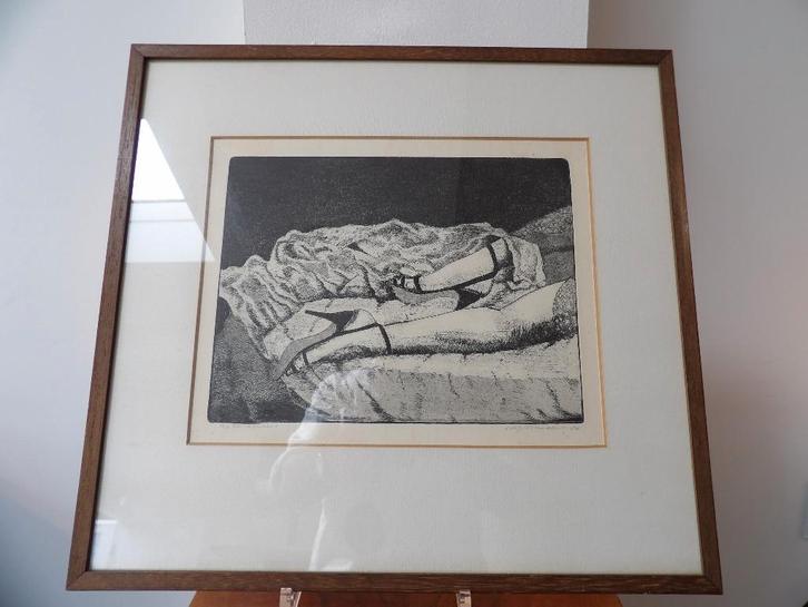 Rins Heidema Liggende Vrouw, Litho 5/10 1981, Antiek en Kunst, Kunst | Litho's en Zeefdrukken, Ophalen of Verzenden