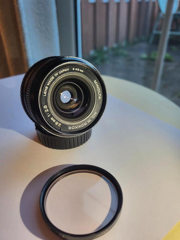 Minolta MD W.Rokkor 28mm f2.8 lens - Groothoek objectief, Audio, Tv en Foto, Fotografie | Lenzen en Objectieven, Gebruikt, Groothoeklens