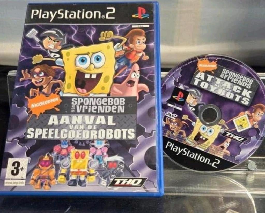 SpongeBob en Vrienden: Aanval van de Speelgoedrobots PS2, Avontuur en Actie, Gebruikt, THQ, 1 speler